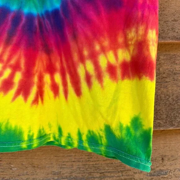 Santa Cruz Kids Tie-Dye T-Shirt Medium 10-12 100% Cotton Short Sleeve Colorful D - Picture 7 of 13